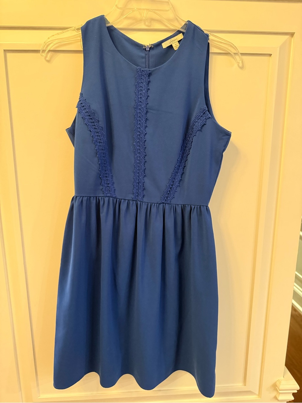 Soprano Blue Sleeveless Fit & Flare Dress